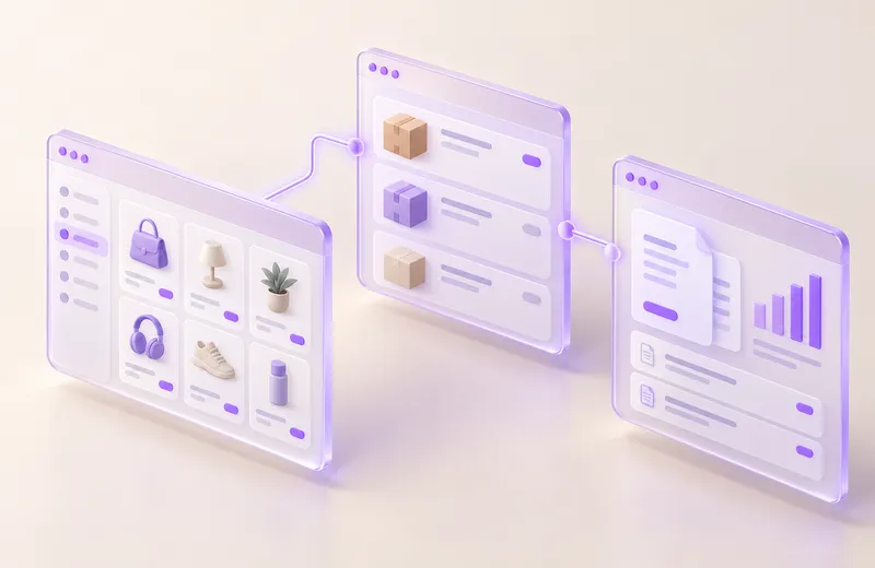 Concepto de integración entre varias herramientas de negocio.